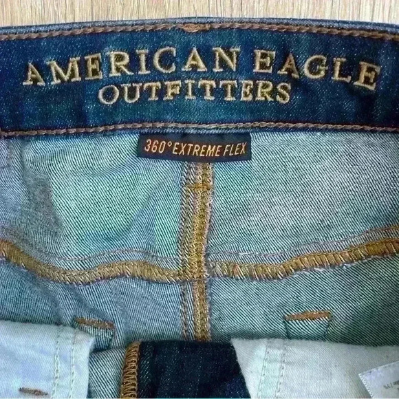 American Eagle Men’s Dark Wash Skinny Jeans 360 Extreme Flex - Size 28x30 - Picture 4 of 8
